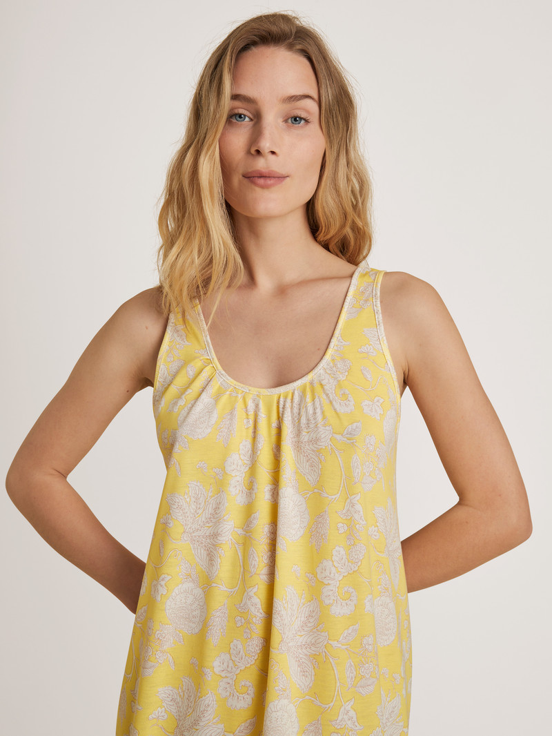 Golden Cab Yellow Calida Favourites Light Sleepshirt, Length 125 Cm Women Sleepwear | BLXIV-7842