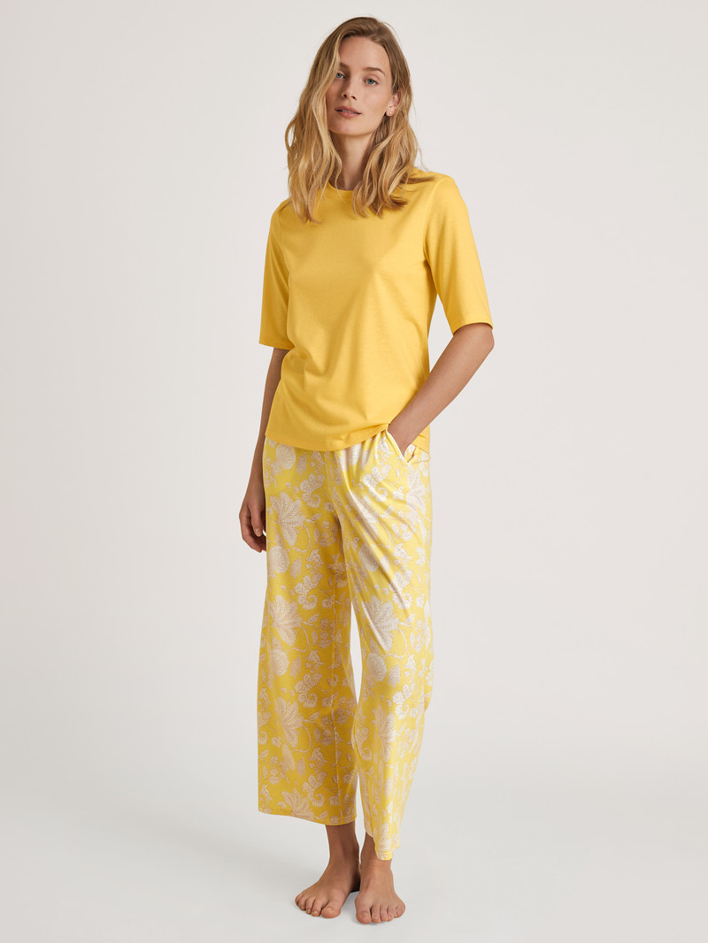 Golden Cab Yellow Calida Favourites Light 7/8 Pants Women Sleepwear | RZULD-1938