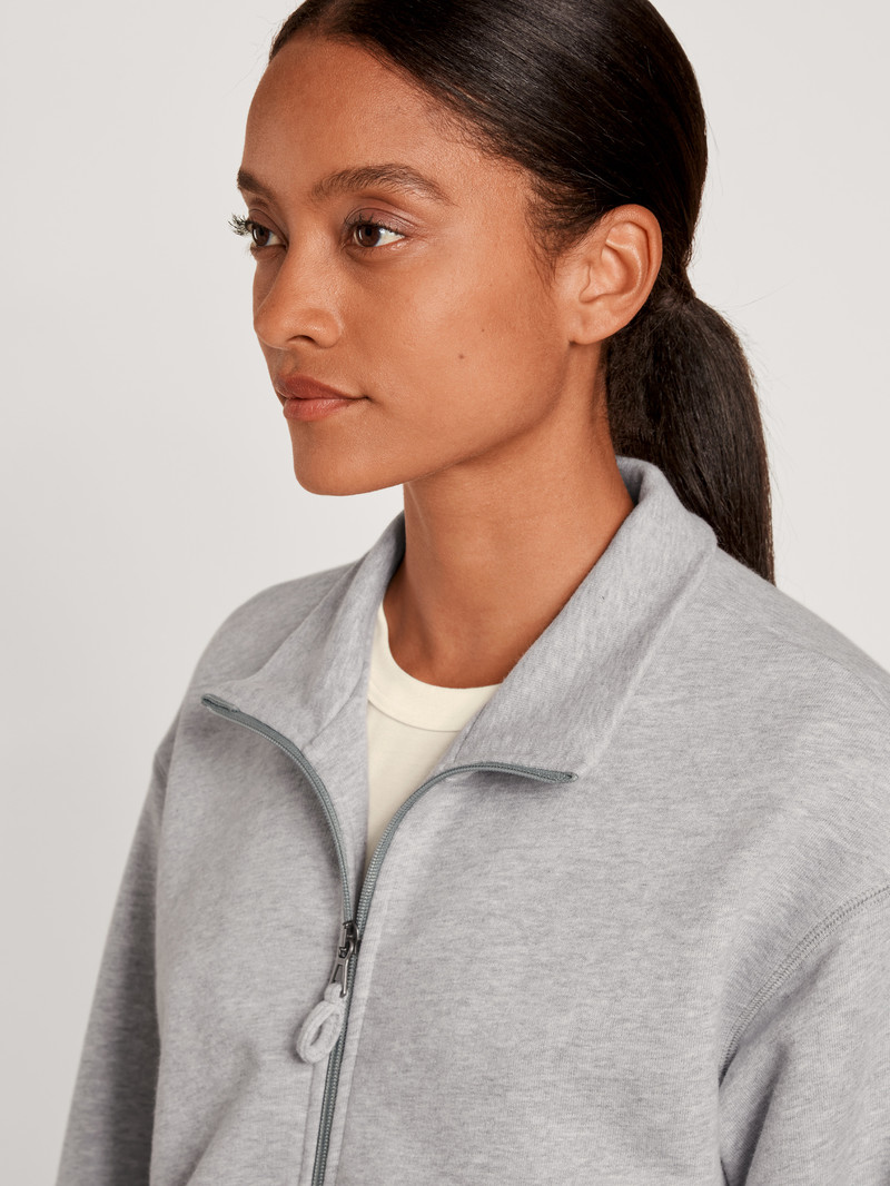 Grey Melange Calida Circular Lounge Jacket, Cradle To Cradle Certified® Women Loungewear | FPQNE-1763