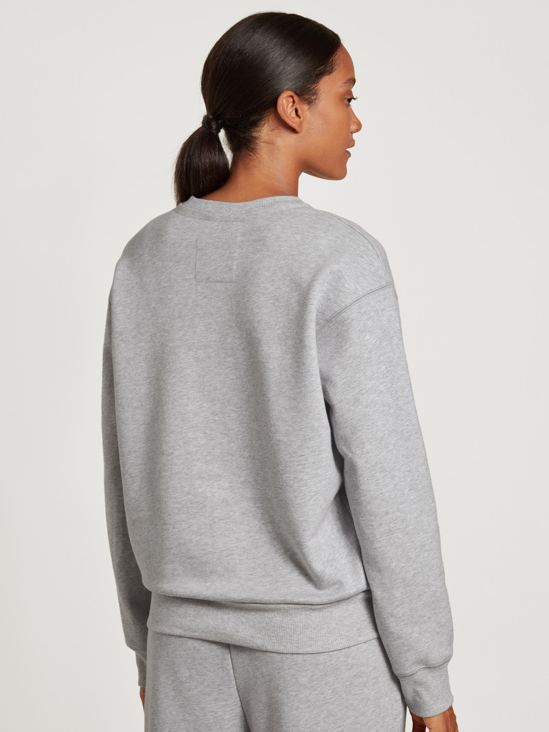 Grey Melange Calida Circular Lounge Sweatshirt, Cradle To Cradle Certified® Women Yoga | NKECR-5436