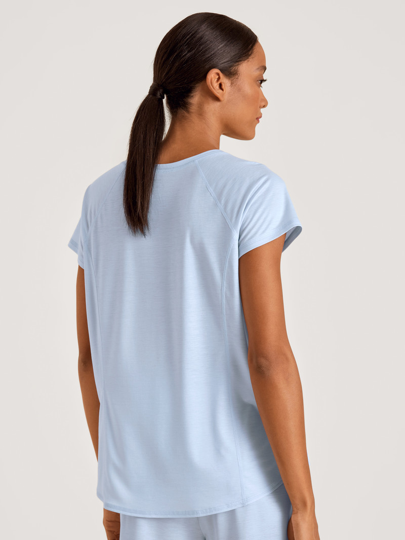 Harmony Blue Calida Dsw Cooling Shirt Short Sleeve Women Deepsleepwear | GFWCO-6345