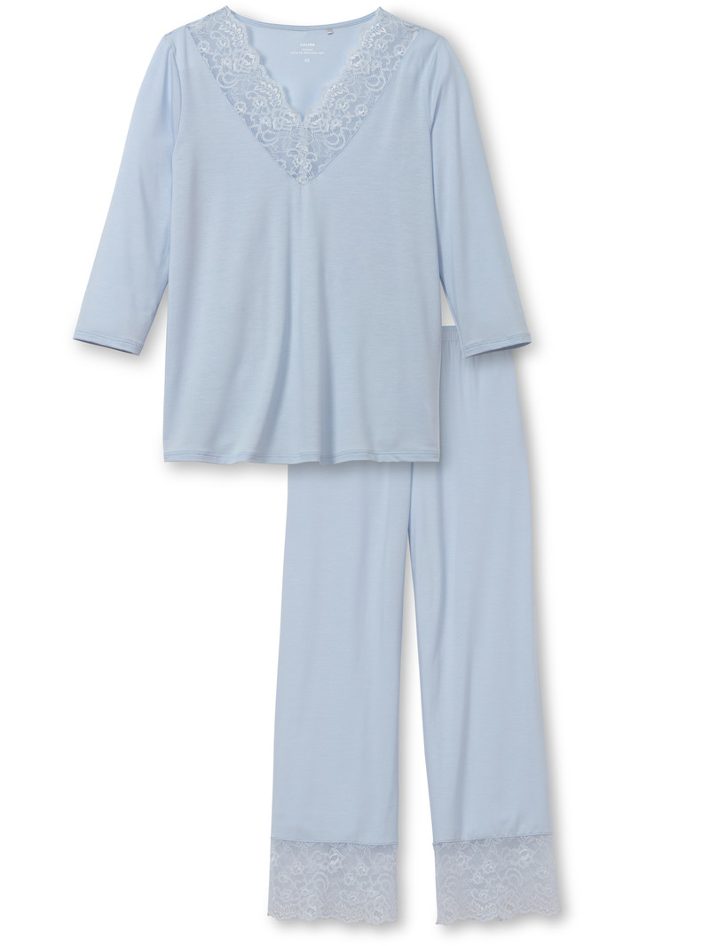 Harmony Blue Calida Elegant Dreams 7/8 Pyjama Women Sleepwear | OIJPQ-2059