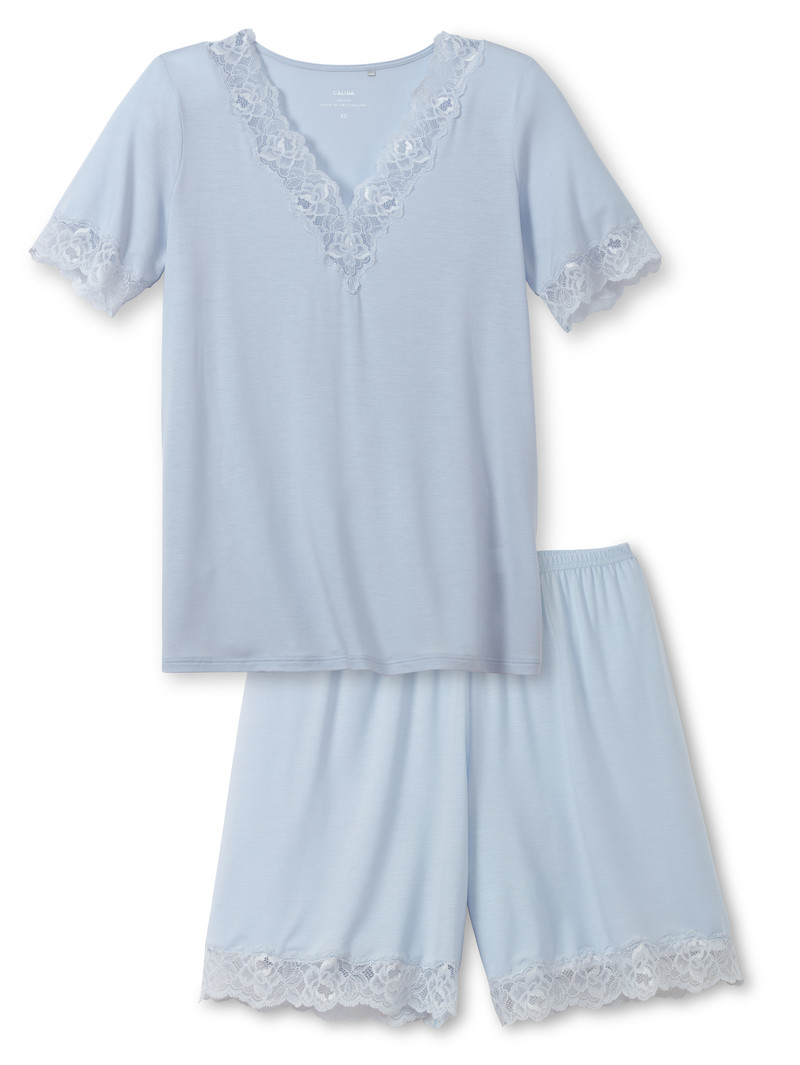 Harmony Blue Calida Elegant Dreams Short Pyjama Women Sleepwear | QHCMW-1594