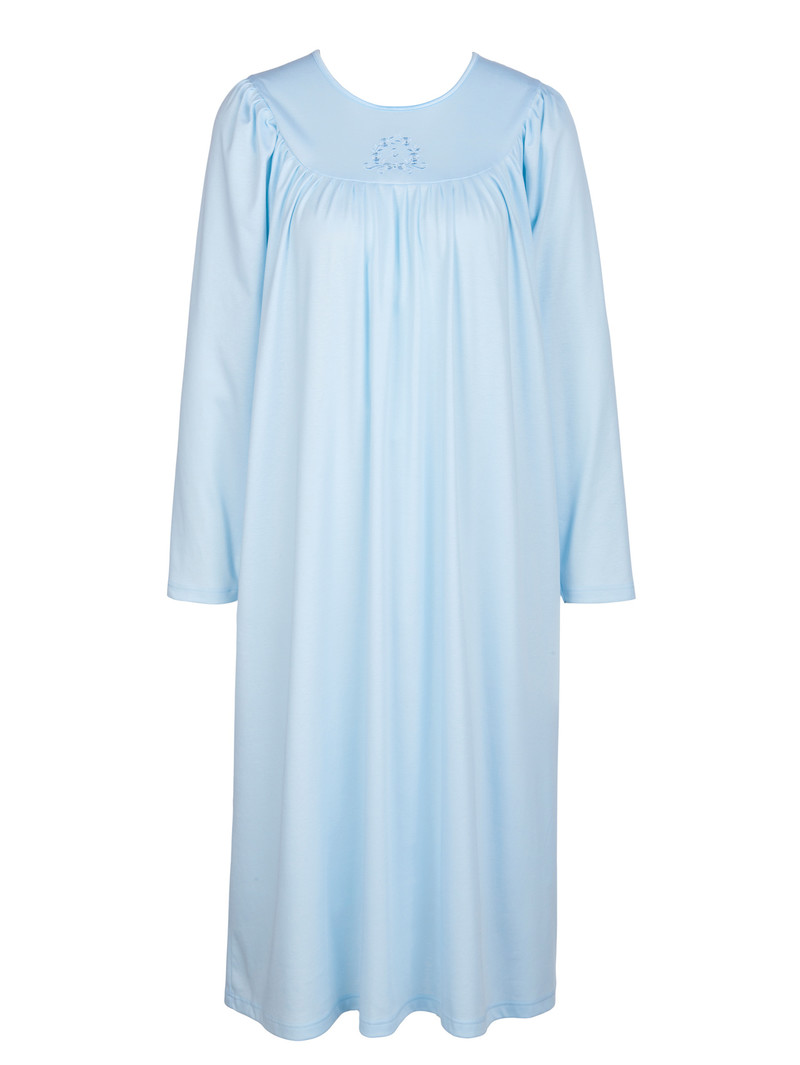 Hellblau Calida Soft Cotton Nightdress, Length 110 Cm Women Sleepwear | RWQHO-3670