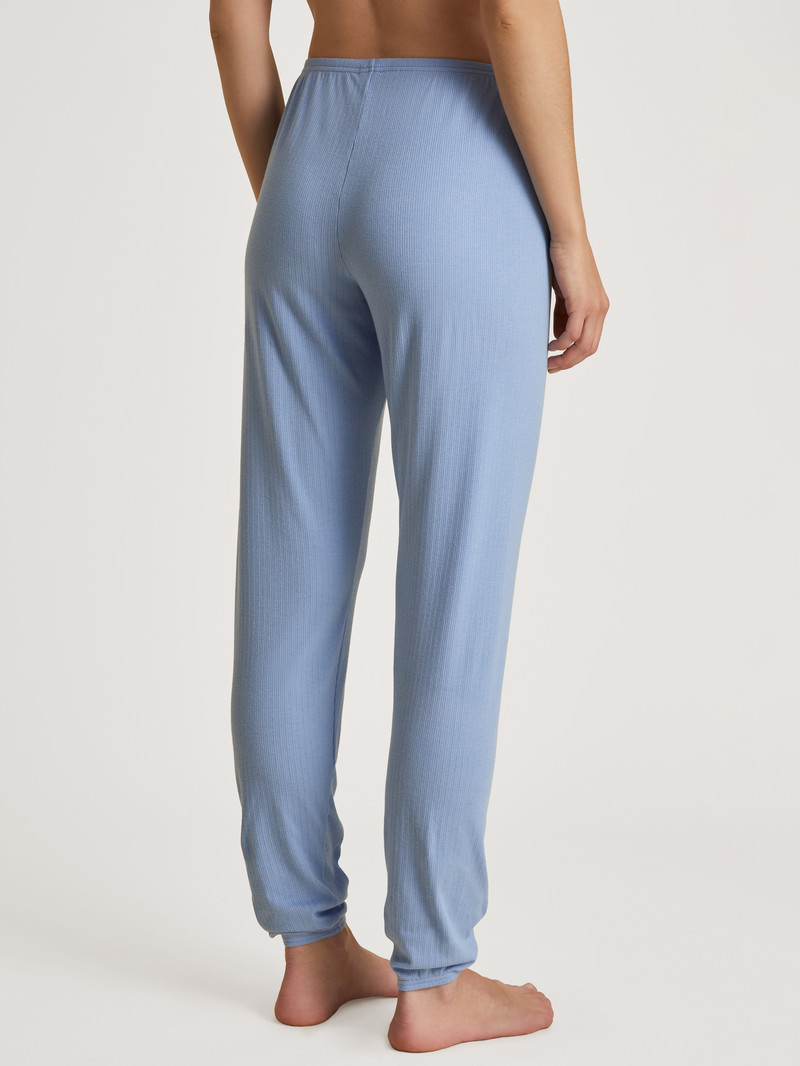 Hydrangea Blue Calida Favourites Harmony Pants With Cuff Women Sleepwear | MIRCN-3089