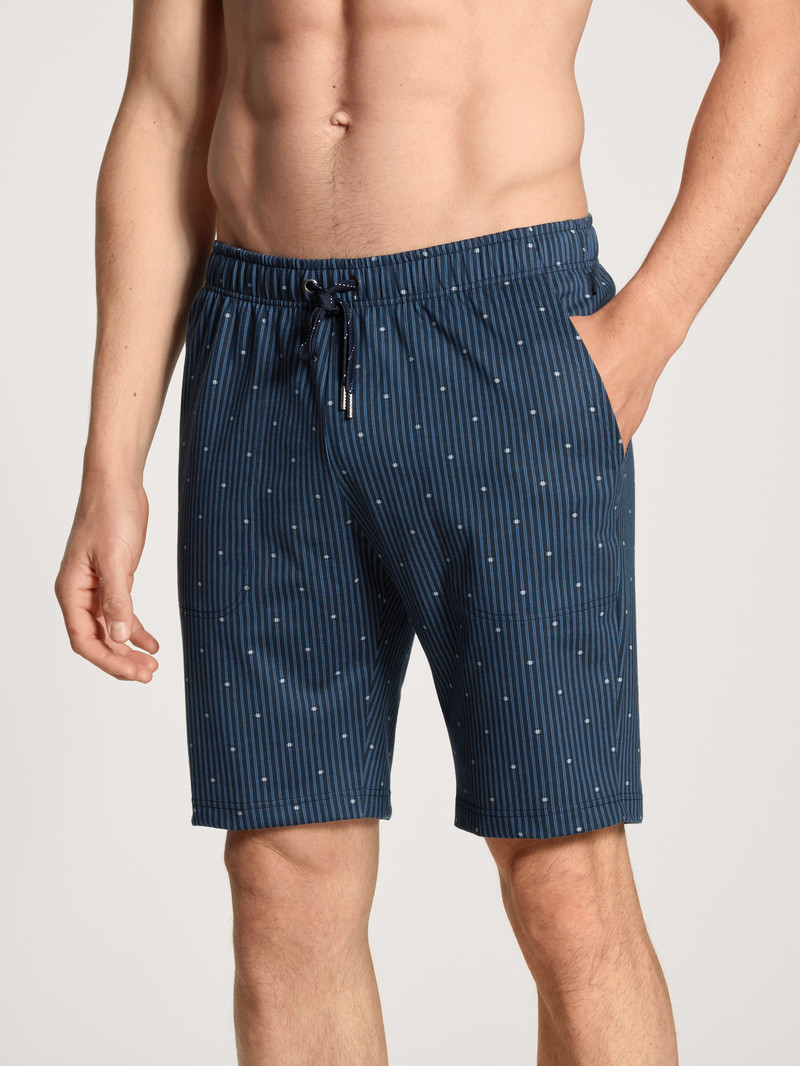 Indian Blue Calida Remix Basic Sleep Bermudas Men Sleepwear | YHXLA-6893