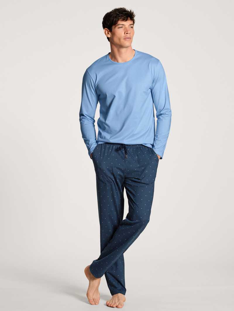 Indian Blue Calida Remix Basic Sleep Pants Men Sleepwear | SJVQH-0234