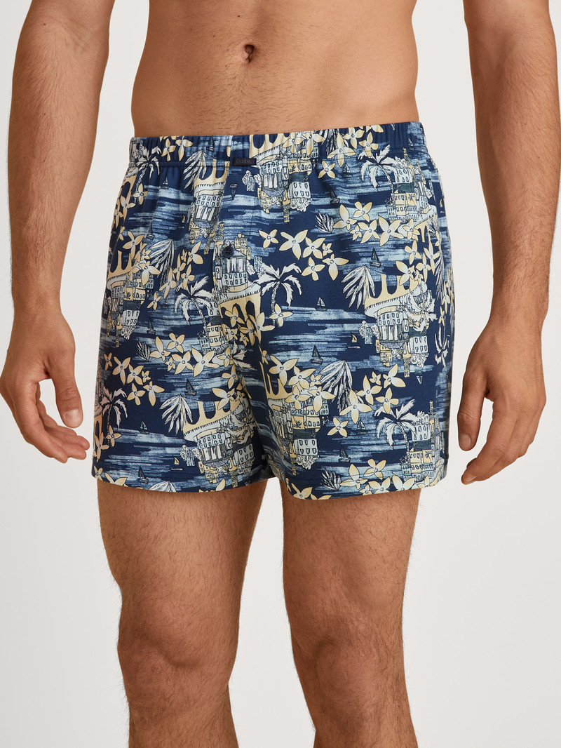 Insignia Blue Calida Amalfi Journey Boxer Shorts Men Underwear | TLXCE-8194