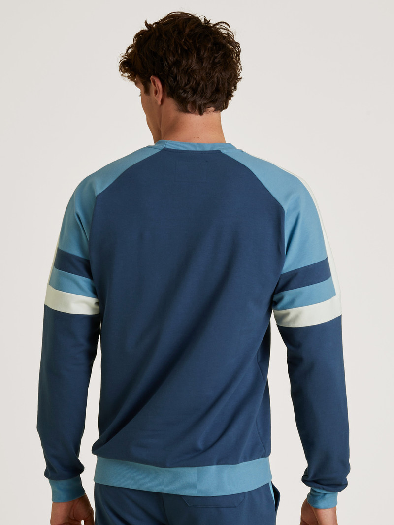 Insignia Blue Calida Circular Refresh Pullover Men Loungewear | ZVUBY-8752