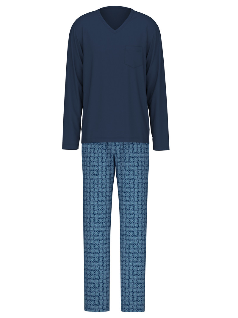 Insignia Blue Calida Relax Streamline 2 Pyjama Men Sleepwear | PJDIU-6905