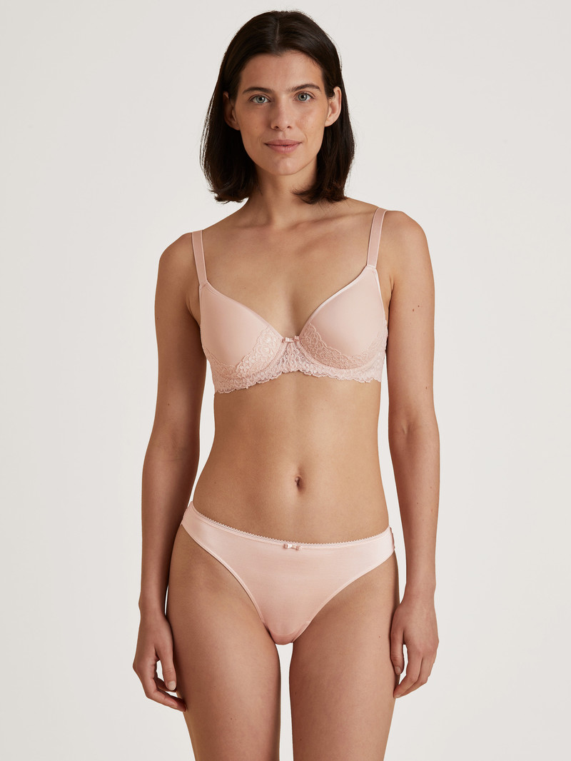 Lace Parfait Pink Calida Sensual Secrets String, Low Cut Women Underwear | VOXTM-9238