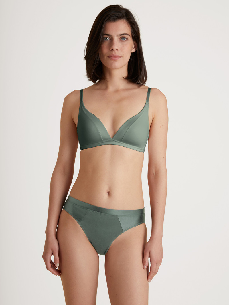 Laurel Green Calida Cate Triangle Bra With Padding Women Underwear | PQAVR-4763