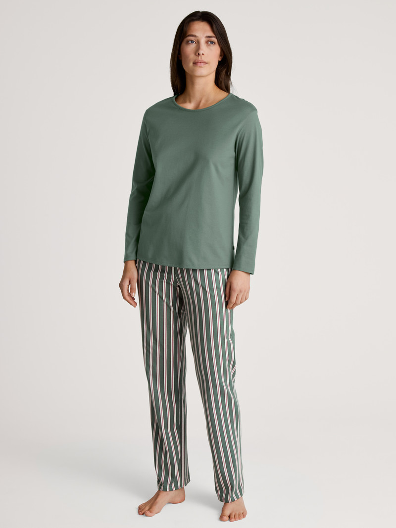 Laurel Green Calida Favourites Ground Shirt Long Sleeve Women Loungewear | MWLST-3578