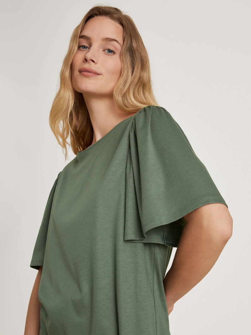 Laurel Green Calida Favourites Healing Shirt Short Sleeve Women Sleepwear | ZXPGQ-9482