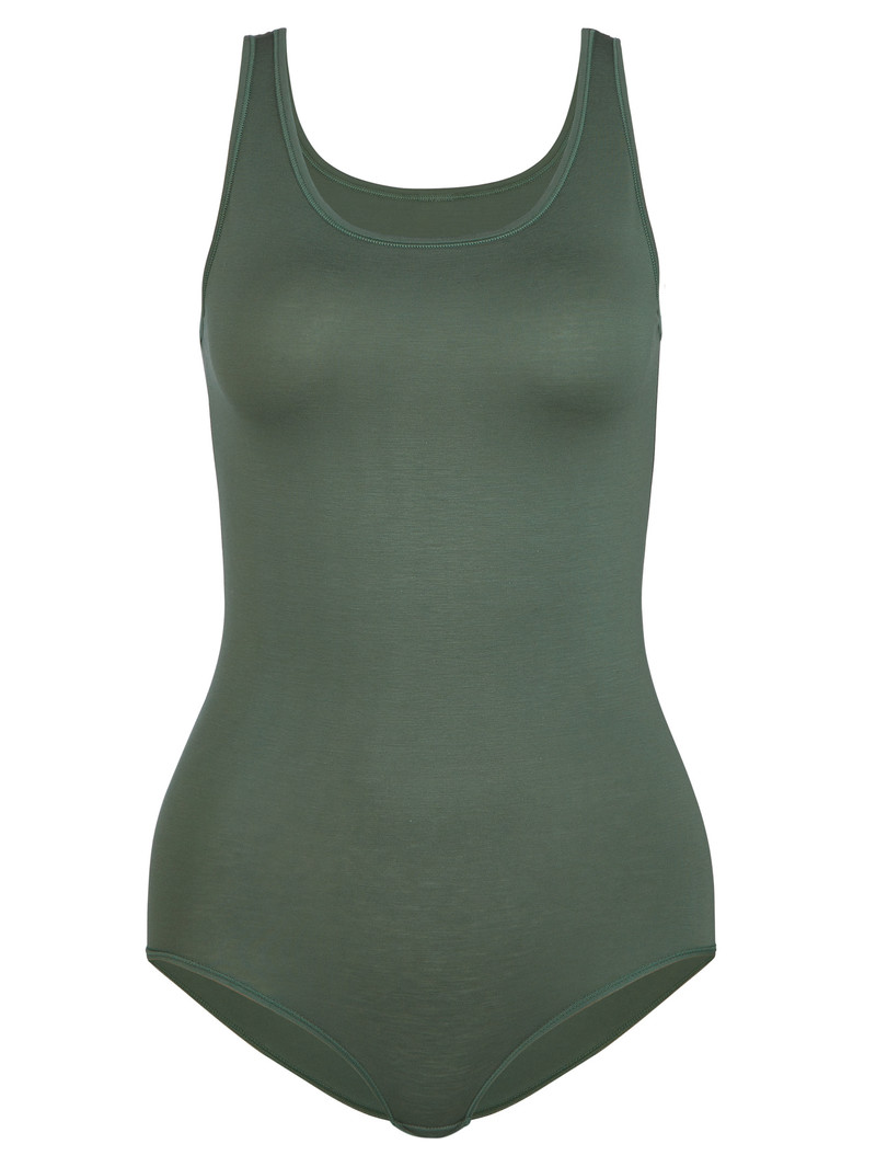 Laurel Green Calida Natural Comfort Bodysuit Women Yoga | QNEVW-4793