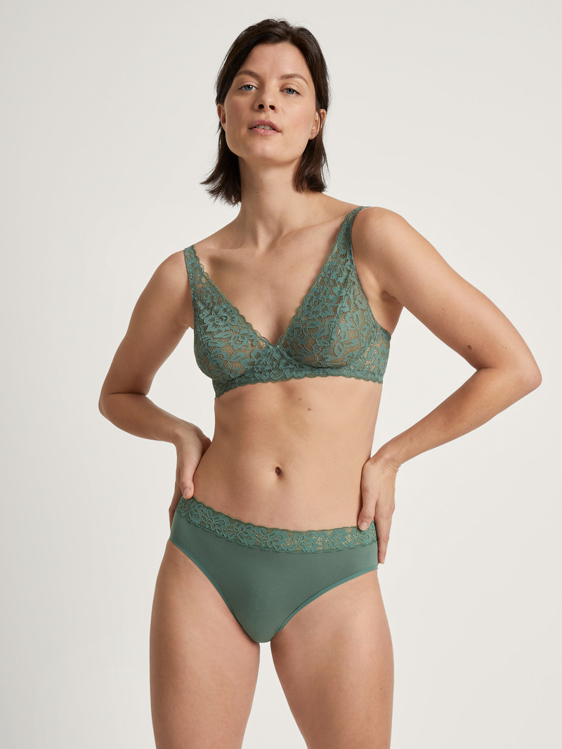 Laurel Green Calida Natural Comfort Lace Brief Women Underwear | UTKMH-3512