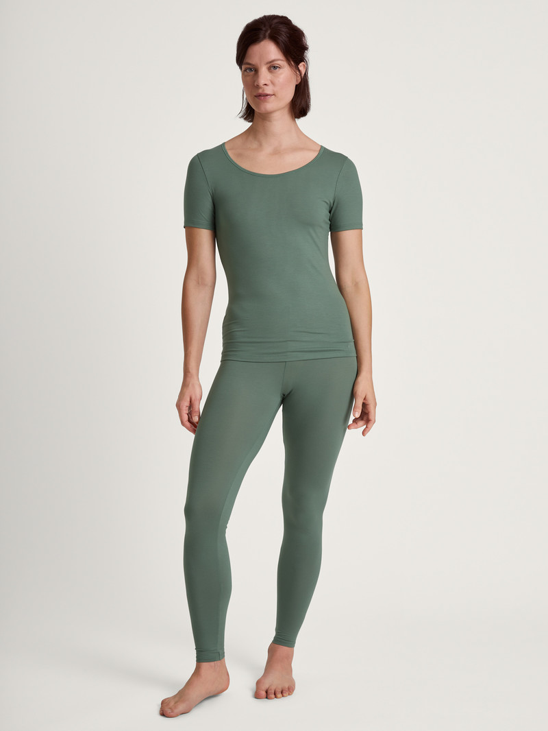 Laurel Green Calida Natural Comfort Shirt Shortsleeve Women Underwear | LRXHU-1548