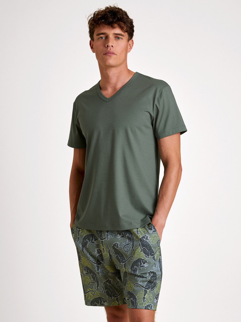 Laurel Green Calida Rmx Sleep Holiday T-shirt Men Sleepwear | OSXMY-6340