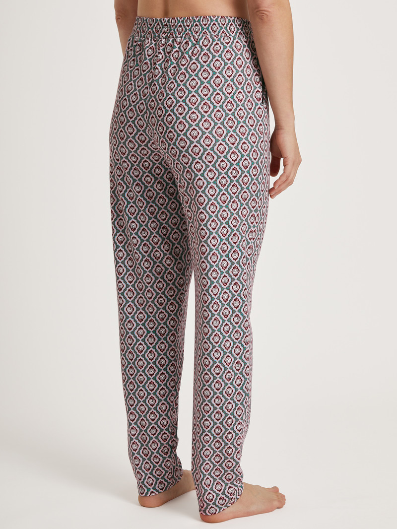 Laurel Green Print Calida Favourites Ground Pants Women Sleepwear | JAMBS-2418