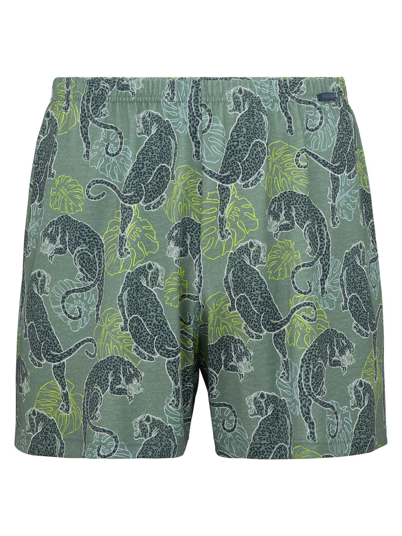 Laurel Green Print Calida Prints Boxer Shorts Men Underwear | WIUEG-5860