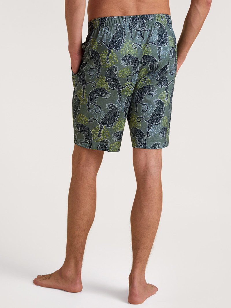 Laurel Green Print Calida Rmx Sleep Holiday Bermudas Men Summer Outfits | DPMOS-6914