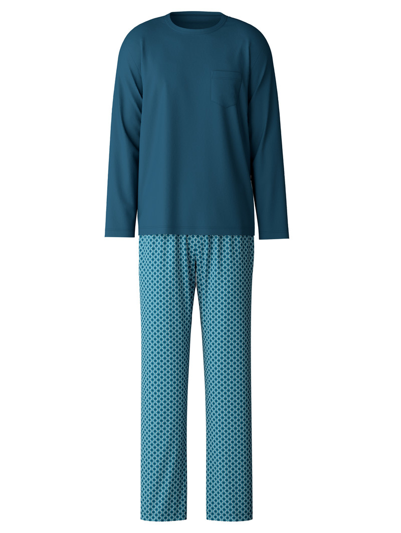 Legion Blue Calida Relax Imprint 3 Pyjama Men Sleepwear | UCVXP-7298