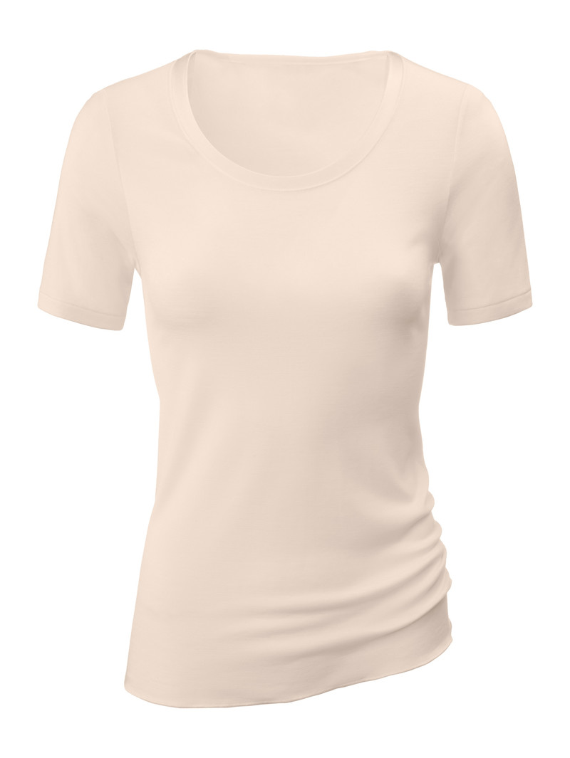 Light Ivory Calida True Confidence Shirt Short Sleeve Women Underwear | RLUEZ-4817