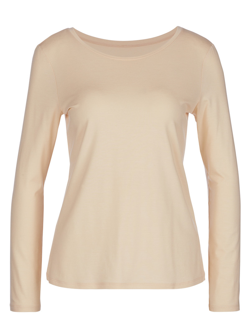 Light Macadamia Calida Favourites Seduction Shirt Long Sleeve Women Sleepwear | XTWFQ-5143