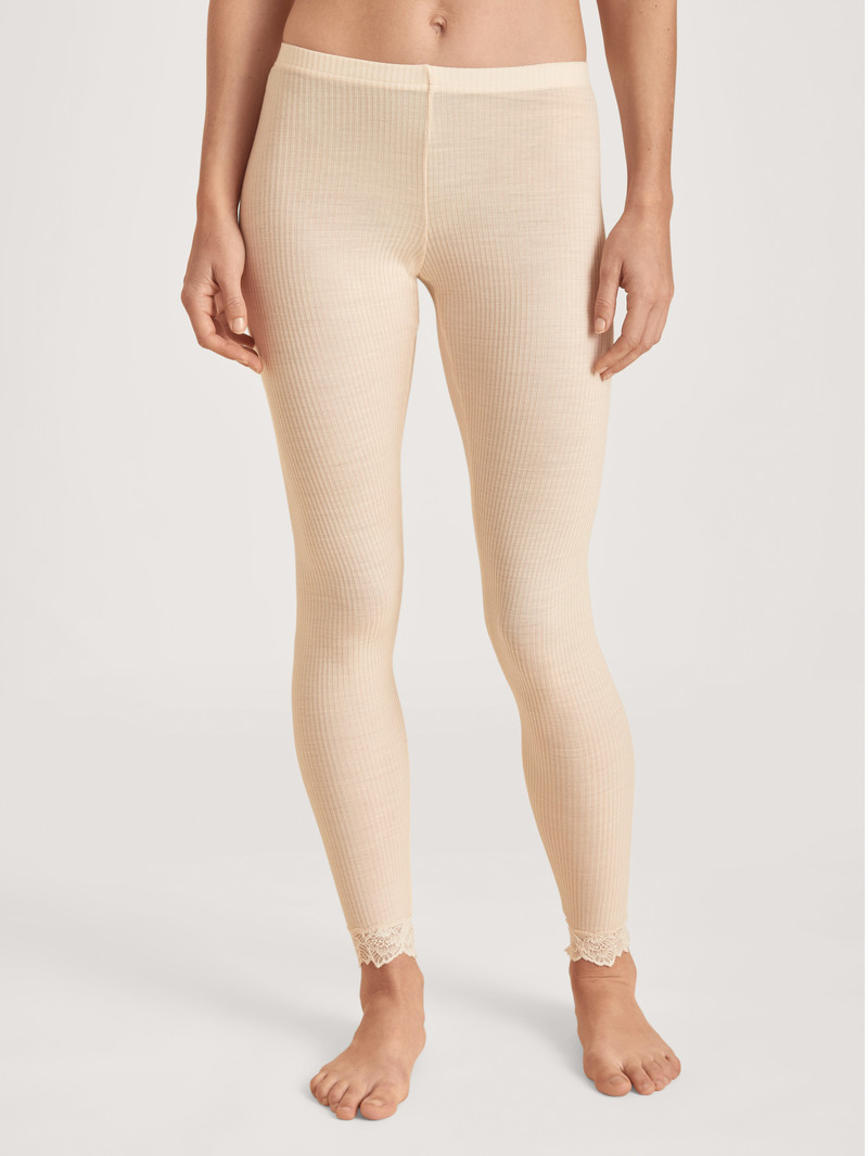 Light Macadamia Calida Silky Wool Joy Leggings Women Underwear | OBENJ-6759