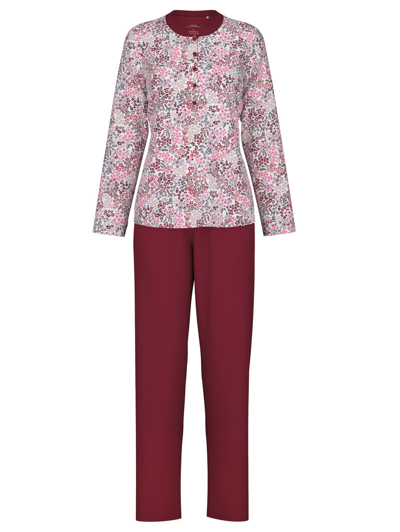 Mars Red Calida Midnight Flowers Pyjama Women Sleepwear | ZQCIP-7680