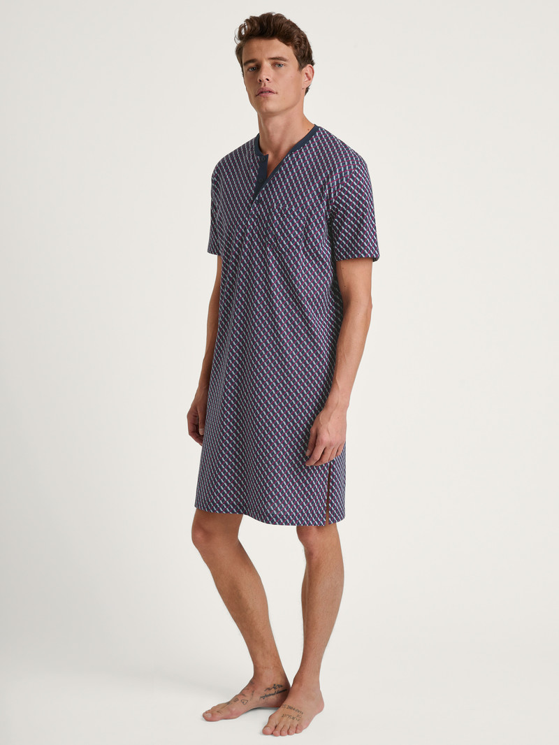 Mars Red Calida Relax Imprint Nightshirt Men Sleepwear | NZVAK-5689