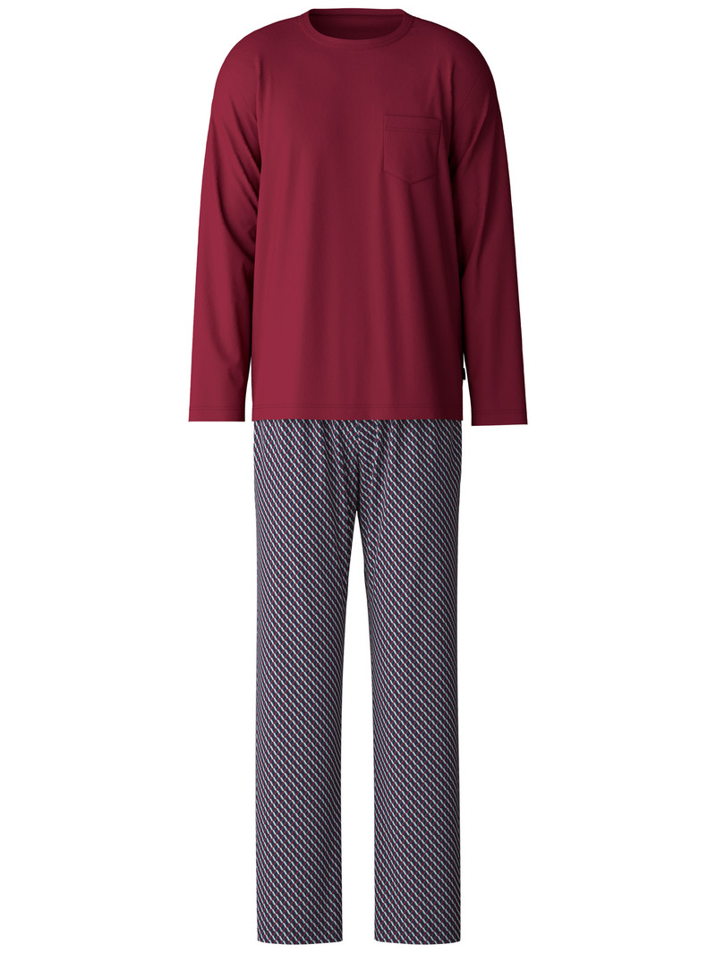 Mars Red Calida Relax Imprint Pyjama Men Sleepwear | YPMSU-8021