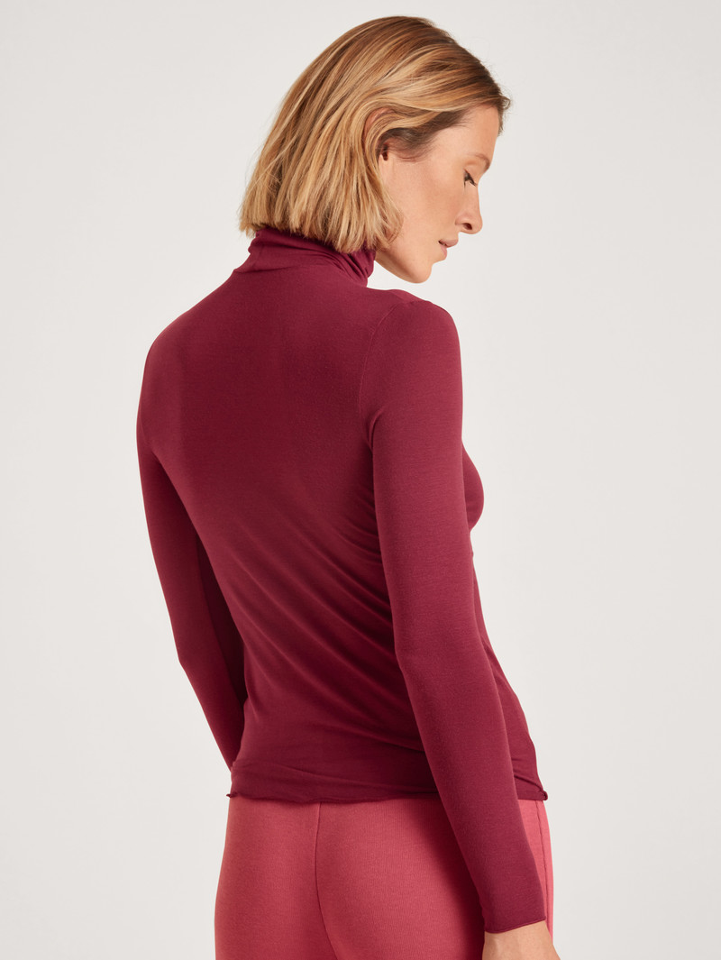 Mars Red Calida Second Skin Shirt Long-sleeve Women Underwear | CWXFD-5870