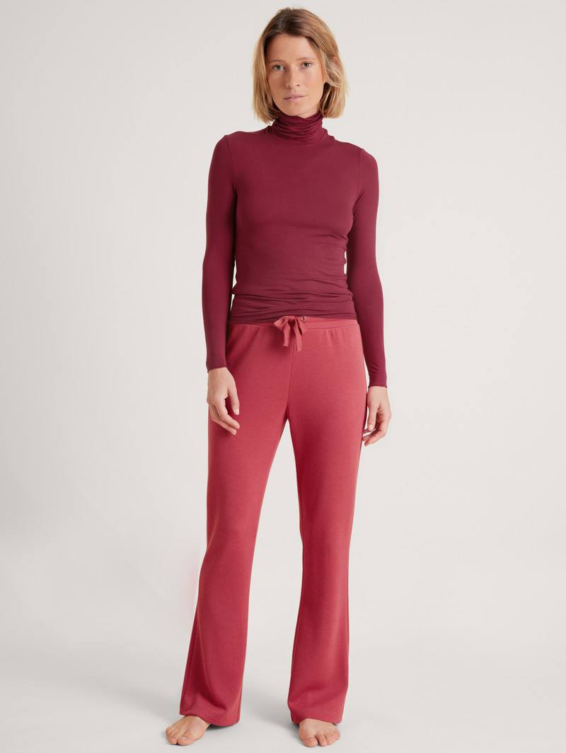 Mars Red Calida Second Skin Shirt Long-sleeve Women Loungewear | TMGYA-8973