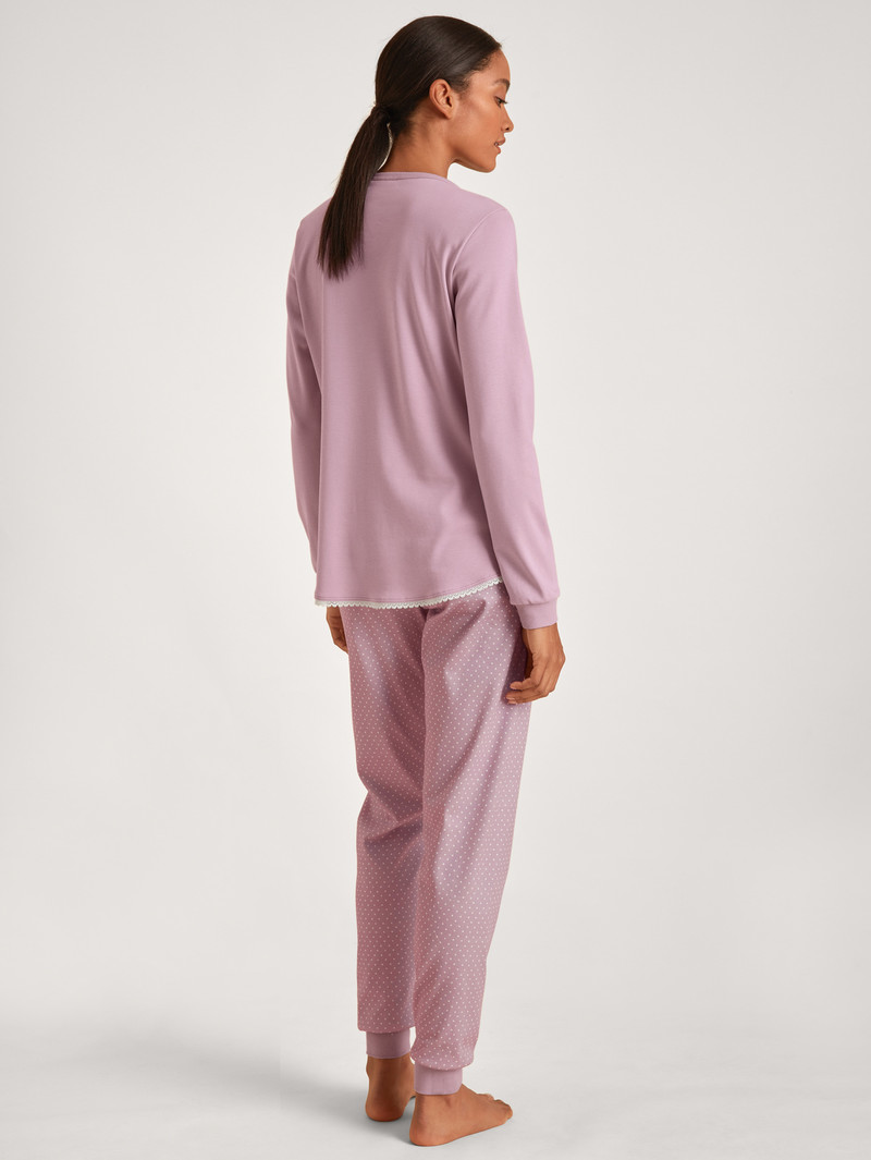 Mauve Shadow Calida Midnight Dreams Pyjama With Cuff Women Sleepwear | PHXJV-8419