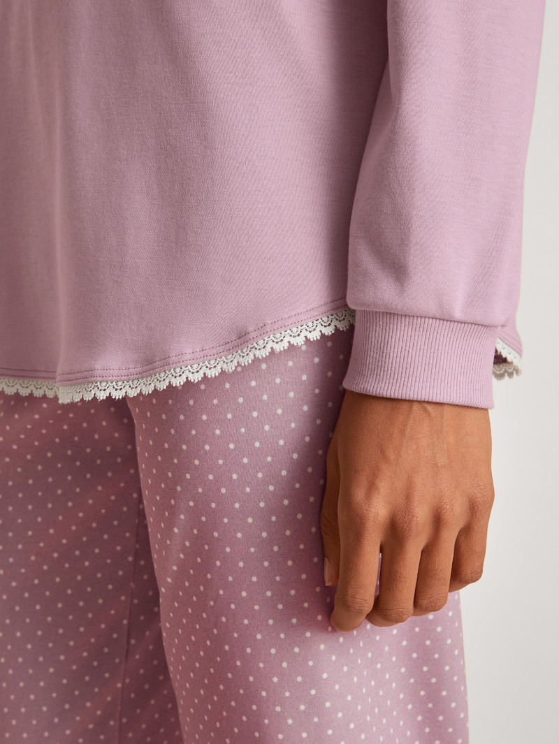 Mauve Shadow Calida Midnight Dreams Pyjama With Cuff Women Sleepwear | PHXJV-8419