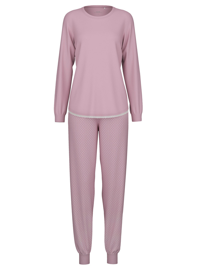 Mauve Shadow Calida Midnight Dreams Pyjama With Cuff Women Sleepwear | PHXJV-8419