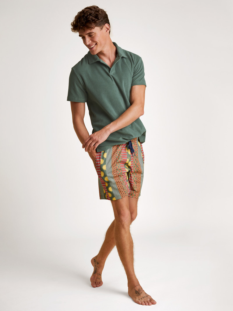 Mineral Red Calida Rmx Sleep Holiday Bermudas Men Sleepwear | BVNIW-4506