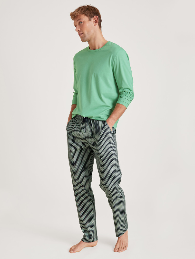 Ming Green Calida Rmx Sleep Enjoy Pants Men Sleepwear | DSZBV-1520