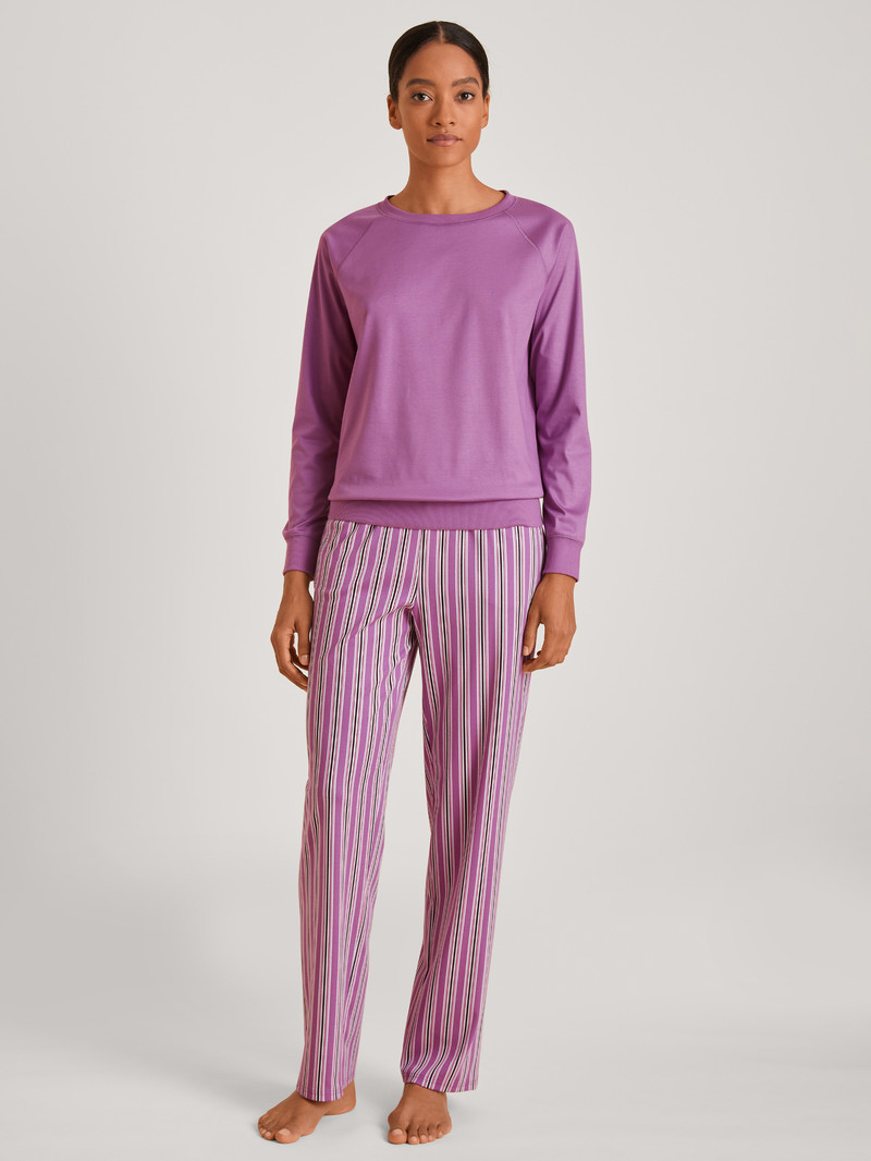 Mulberry Mauve Calida Favourites Kiss Shirt Long Sleeve Women Loungewear | DPSAE-8691