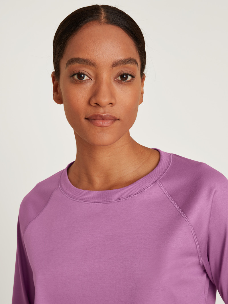 Mulberry Mauve Calida Favourites Kiss Shirt Long Sleeve Women Loungewear | DPSAE-8691