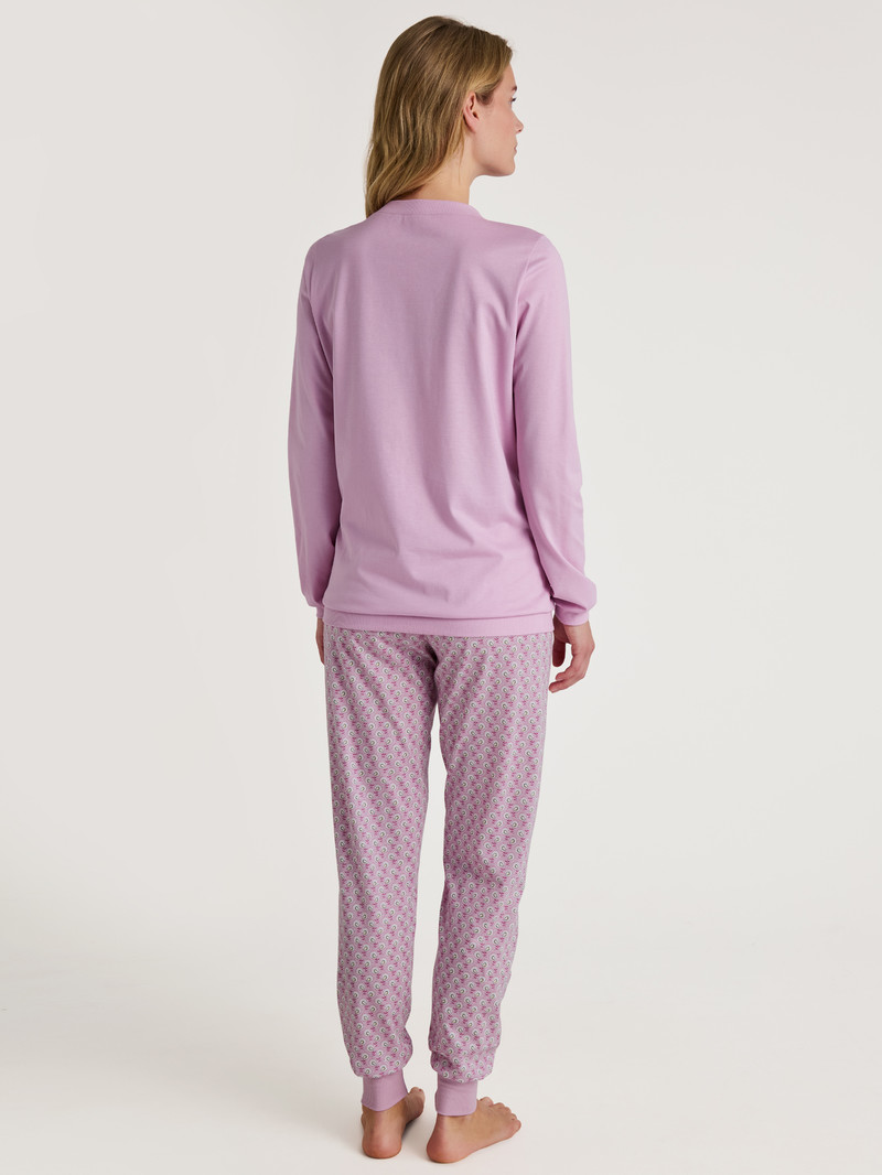 New Fragrant Lilac Calida Special Pyjama With Cuff Women Sleepwear | GEXOU-1386