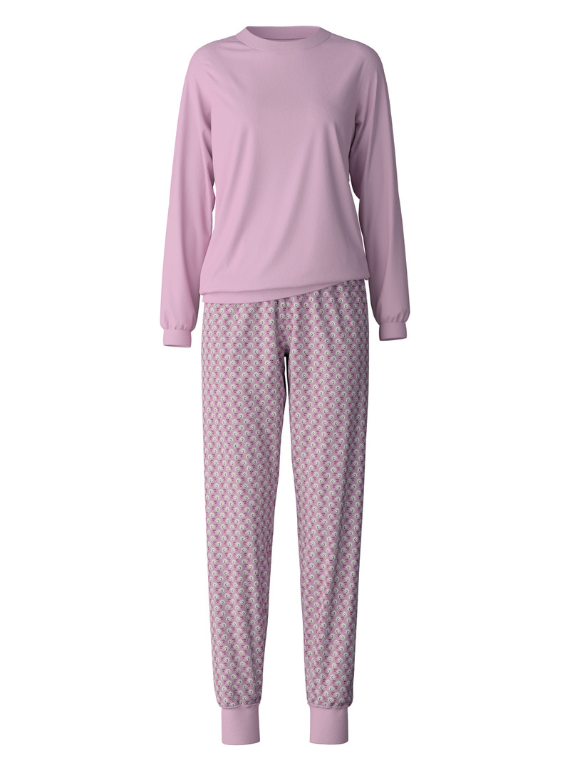 New Fragrant Lilac Calida Special Pyjama With Cuff Women Sleepwear | GEXOU-1386