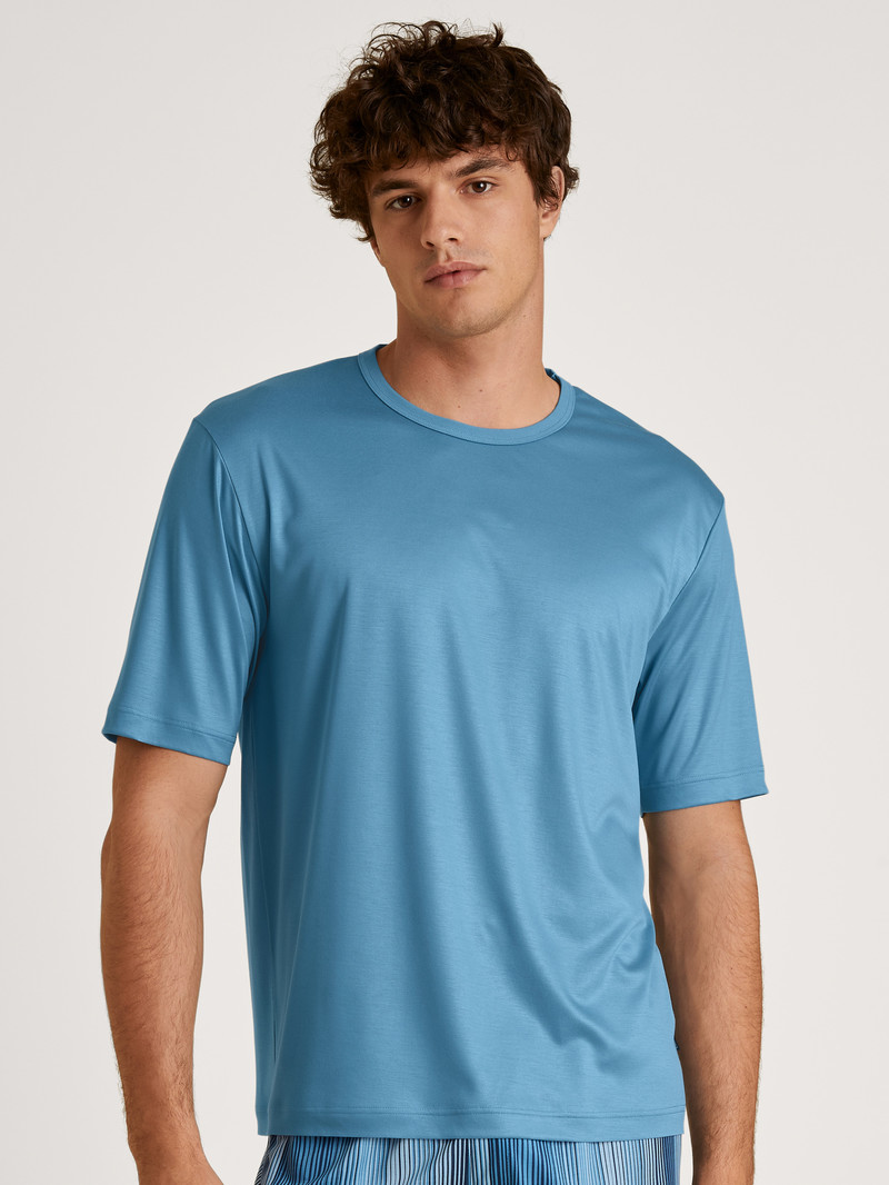 Niagara Blue Calida Circular Refresh T-shirt, Cradle To Cradle Certified® Men Summer Outfits | GBSDY-1749