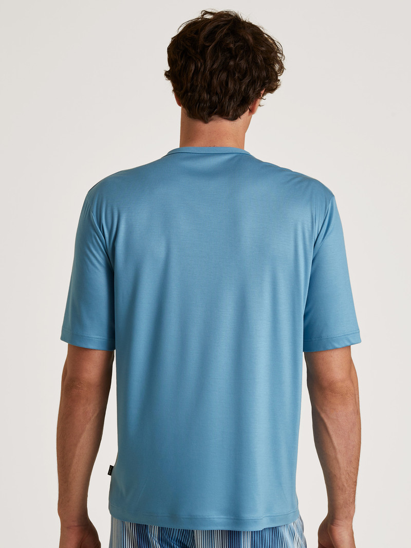 Niagara Blue Calida Circular Refresh T-shirt, Cradle To Cradle Certified® Men Summer Outfits | GBSDY-1749