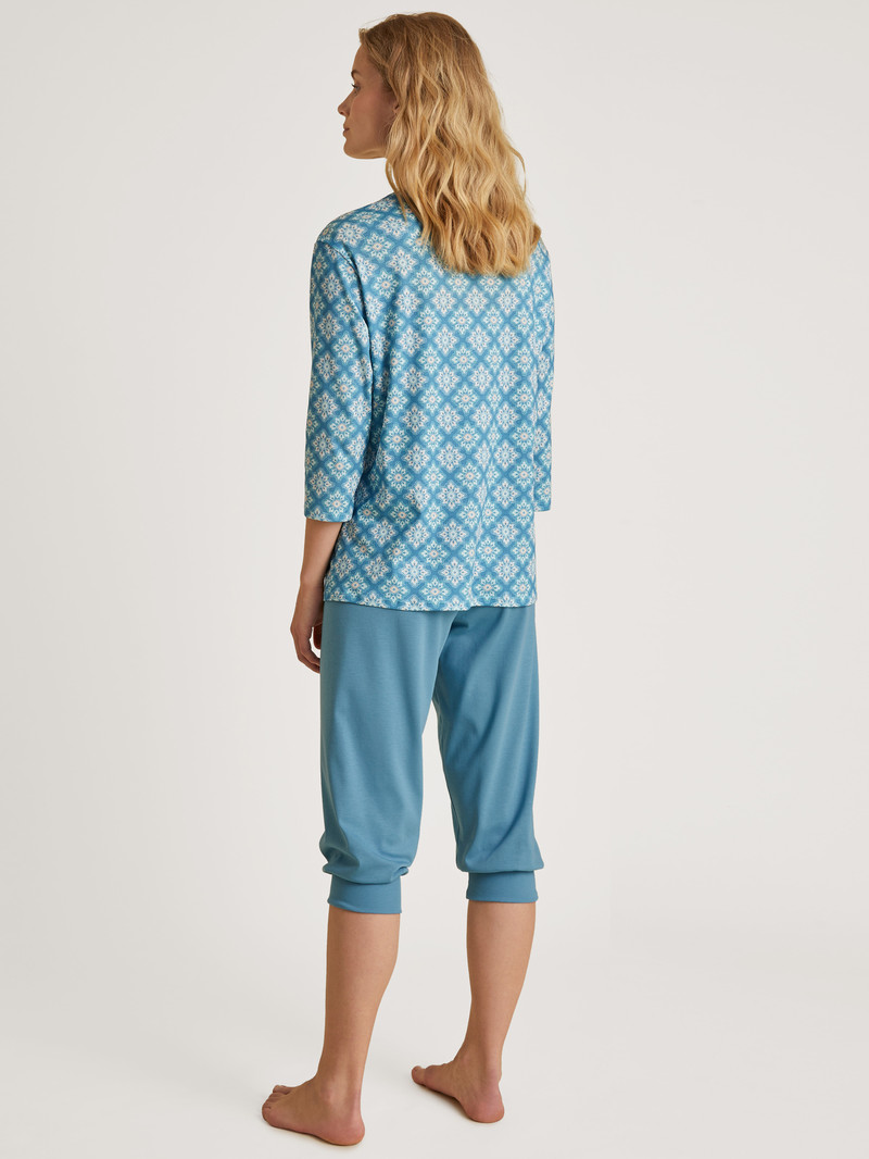 Niagara Blue Calida Daylight Dreams 3/4 Pyjama Women Sleepwear | RJCZG-0347