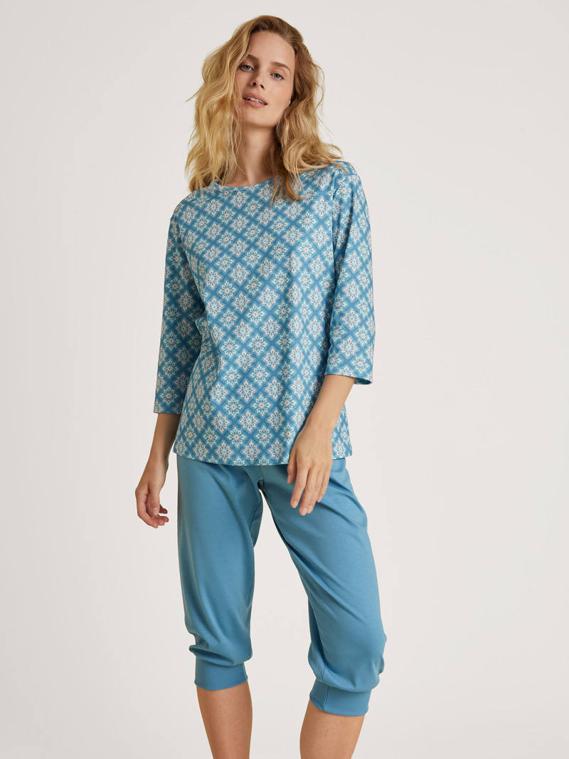 Niagara Blue Calida Daylight Dreams 3/4 Pyjama Women Sleepwear | RJCZG-0347