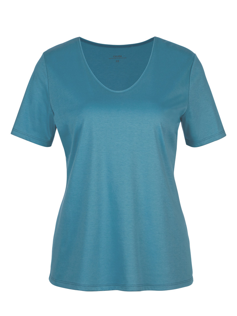 Niagara Blue Calida Favourites Balance V-shirt Women Summer Oufits | TQNBO-1257