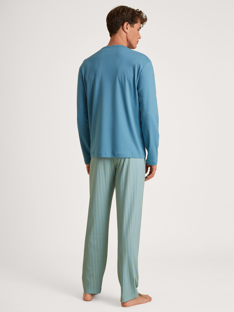 Niagara Blue Calida Relax Streamline 3 Pyjama Men Sleepwear | TRAPO-0678