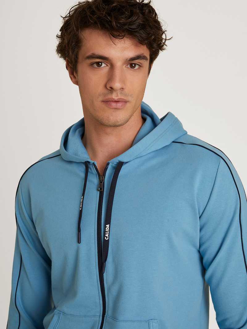 Niagara Blue Calida Rmx Lounge Leisure Jacket Men Loungewear | NDRAL-3725